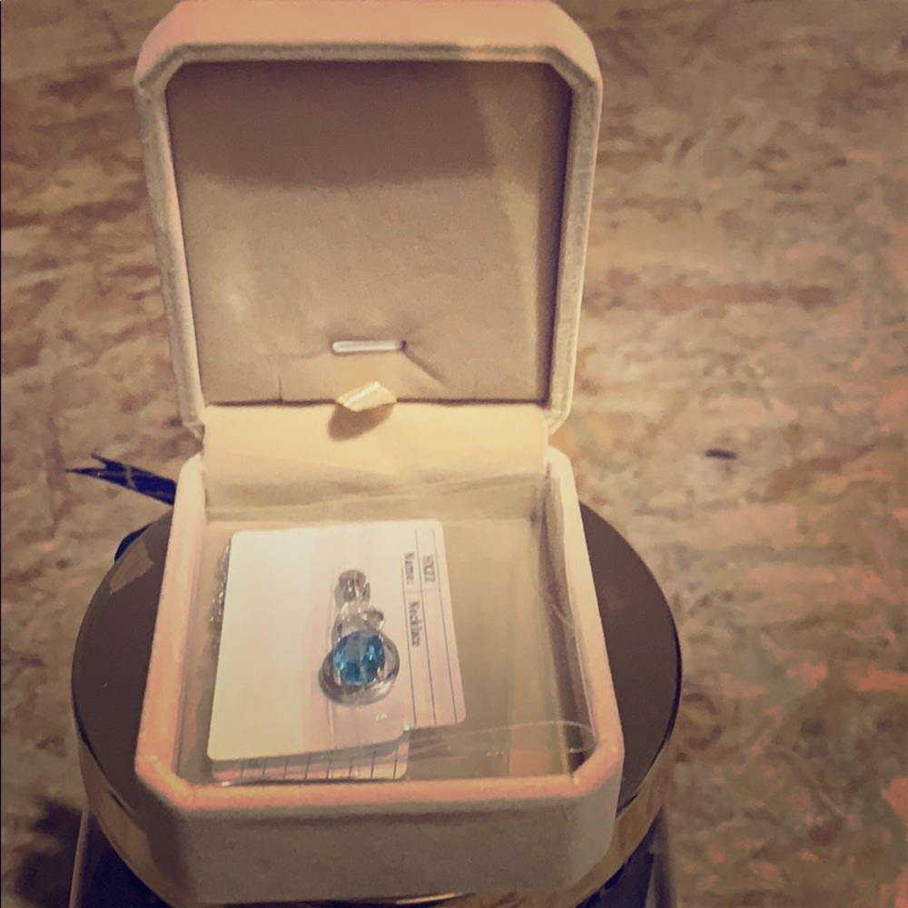 Swiss Blue Topaz Pendant